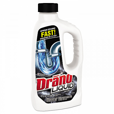 Liquid Drain Cleaner, 32 oz Safety Cap Bottle, 12/Carton (335712)
