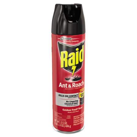 Raid Ant and Roach Killer, 17.5oz Aerosol, Outdoor Fresh, 12/Carton (669798)