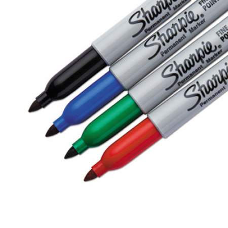 Sharpie Fine Tip Permanent Marker, Fine Bullet Tip, Assorted Colors, 4/Set (30174PP)