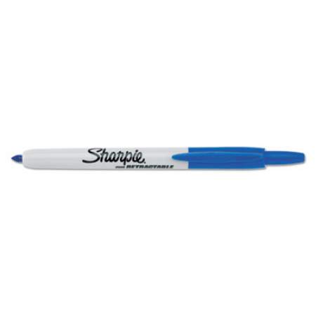 Sharpie Retractable Permanent Marker, Fine Bullet Tip, Blue (32703)