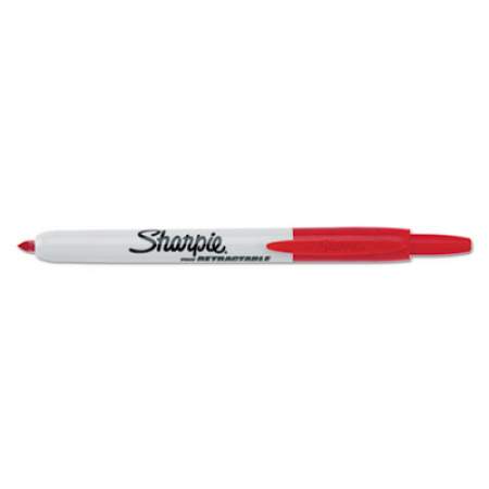 Sharpie Retractable Permanent Marker, Fine Bullet Tip, Red (32702)