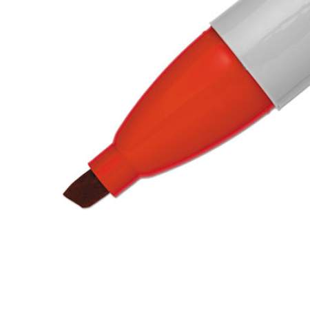 Sharpie Chisel Tip Permanent Marker, Medium Chisel Tip, Red, Dozen (38202)