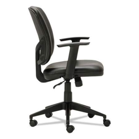 Alera Everyday Task Office Chair, Bonded Leather Seat/Back, Supports Up to 275 lb, 17.6" to 21.5" Seat Height, Black (TE4819)