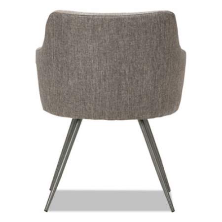 Alera Captain Series Guest Chair, 23.8" x 24.6" x 30.1", Gray Tweed Seat/Back, Chrome Base (CS4351)