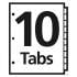 Office Essentials Table 'n Tabs Dividers, 10-Tab, 1 to 10, 11 x 8.5, White, 1 Set (11671)