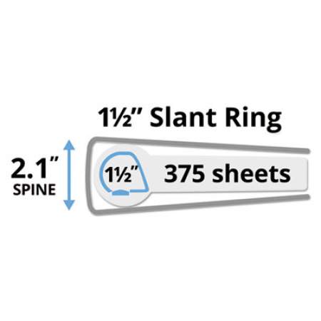 Avery Durable View Binder with DuraHinge and Slant Rings, 3 Rings, 1.5" Capacity, 11 x 8.5, White, 4/Pack (17576)