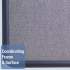 Quartet Contour Fabric Bulletin Board, 48 x 36, Light Blue, Plastic Navy Blue Frame (7694BE)