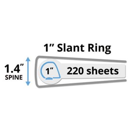 Avery Durable View Binder with DuraHinge and Slant Rings, 3 Rings, 1" Capacity, 11 x 8.5, White, 4/Pack (17575)