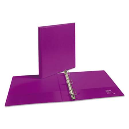 Avery Durable View Binder with DuraHinge and Slant Rings, 3 Rings, 1" Capacity, 11 x 8.5, Purple (17294)