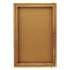 Quartet Enclosed Bulletin Board, Natural Cork/Fiberboard, 24 x 36, Oak Frame (363)