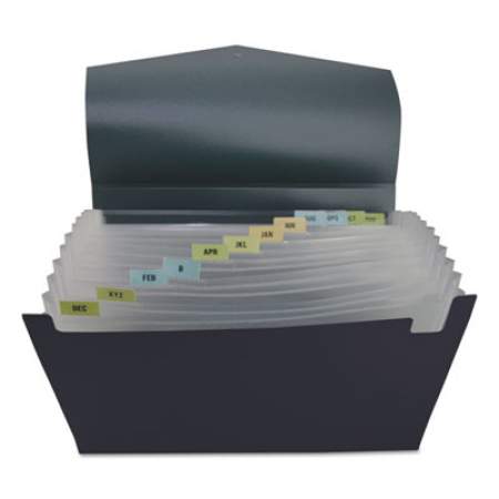 Universal Poly Expanding Files, 13 Sections, Letter Size, Black/Steel Gray (20530)