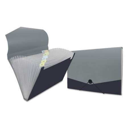 Universal Poly Expanding Files, 13 Sections, Letter Size, Black/Steel Gray (20530)