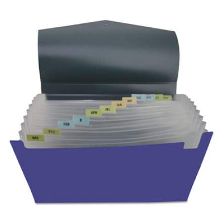 Universal Poly Expanding Files, 13 Sections, Letter Size, Metallic Blue/Steel Gray (20531)