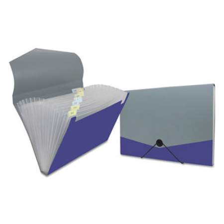 Universal Poly Expanding Files, 13 Sections, Letter Size, Metallic Blue/Steel Gray (20531)