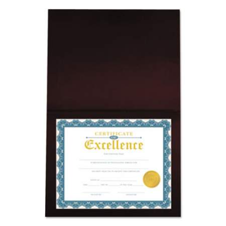 Universal Certificate/Document Cover, 8 1/2 x 11 / 8 x 10 / A4, Burgundy, 6/PK (76896)