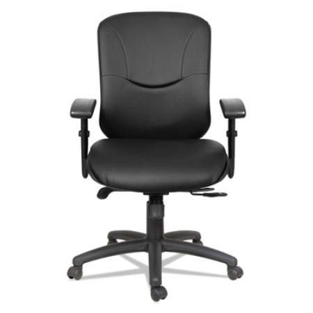 Alera Eon Series Mid-Back Bonded Leather Synchro Seat Slide Chair, Supports Up to 275 lb, 18.11" to 21.37" Seat Height, Black (EN4219)
