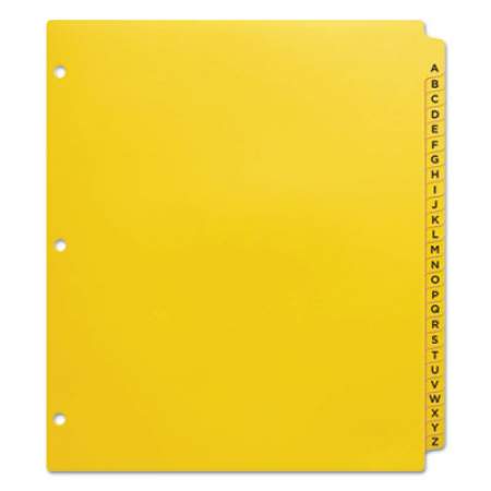 Avery Heavy-Duty Preprinted Plastic Tab Dividers, 26-Tab, A to Z, 11 x 9, Yellow, 1 Set (23081)