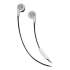 Maxell B-13 Bass Earbuds with Microphone, White, 52" Cord (199725)