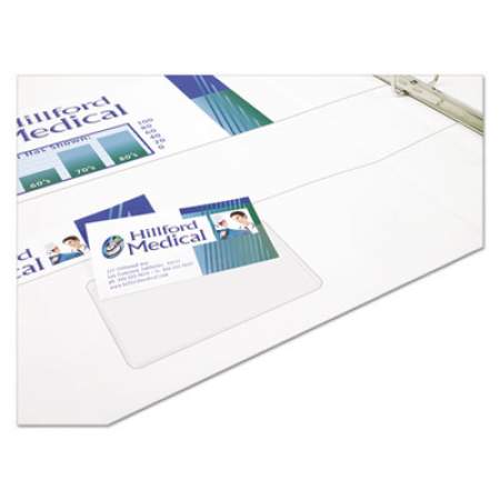 Avery Self-Adhesive Top-Load Business Card Holders, 3.5 x 2, Clear, 10/Pack (73720)