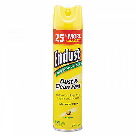 Endust Multi-Surface Dusting and Cleaning Spray, Lemon Zest Scent, 12.5 oz Aerosol Spray, 6/Carton (CB508171)