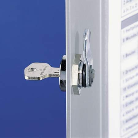 Durable Locking Key Cabinet, 54-Key, Brushed Aluminum, Silver, 11 3/4 x 4 5/8 x 11 (195323)