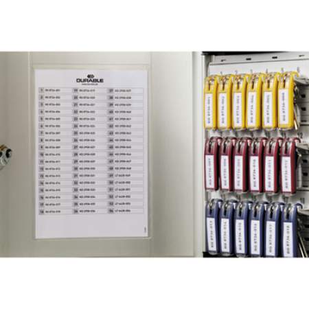 Durable Locking Key Cabinet, 36-Key, Brushed Aluminum, Silver, 11 3/4 x 4 5/8 x 11 (195223)