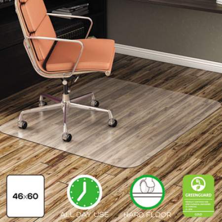 Alera All Day Use Non-Studded Chair Mat for Hard Floors, 46 x 60, Rectangular, Clear (MAT4660HFR)