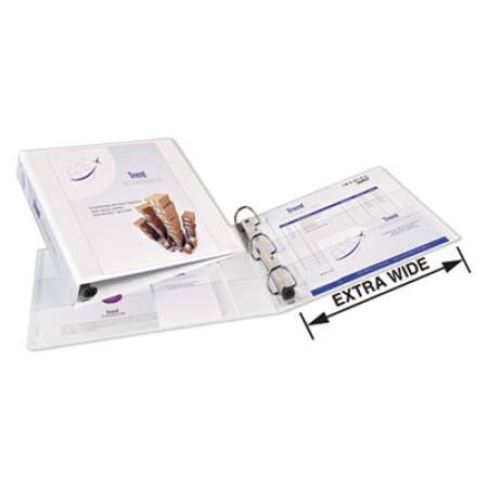 Avery Heavy-Duty View Binder with DuraHinge, One Touch EZD Rings/Extra-Wide Cover, 3 Ring, 1.5" Capacity, 11 x 8.5, White, (1319) (01319)