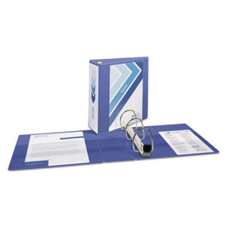 Avery Heavy-Duty View Binder with DuraHinge and Locking One Touch EZD Rings, 3 Rings, 4" Capacity, 11 x 8.5, Periwinkle (79329)