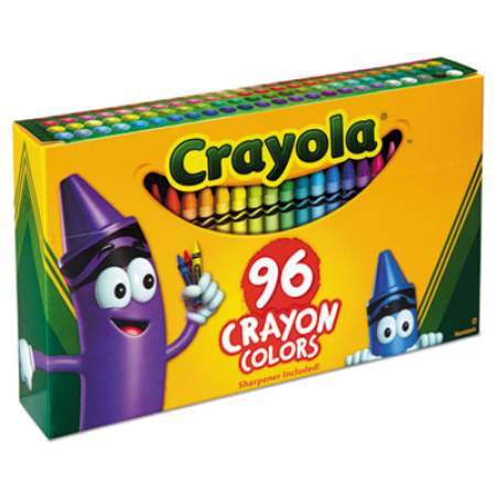 Crayola Classic Color Crayons in Flip-Top Pack with Sharpener, 96 Colors/Pack (520096)