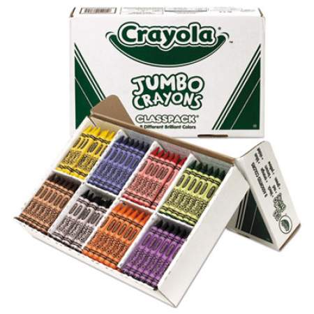 Crayola Jumbo Classpack Crayons, 25 Each of 8 Colors, 200/Set (528389)