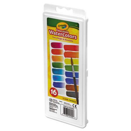 Crayola Watercolors, 16 Assorted Colors, Palette Tray (530160)