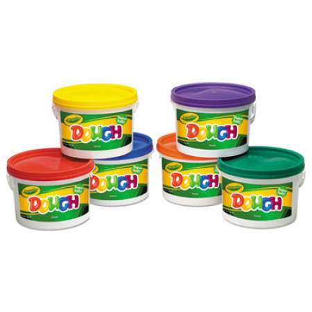 Crayola Modeling Dough Bucket, 3 lbs, Assorted Colors, 6 Buckets/Set (570016)