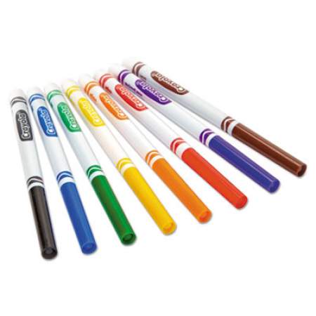 Crayola Non-Washable Marker, Fine Bullet Tip, Assorted Classic Colors, 8/Pack (587709)