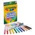 Crayola Ultra-Clean Washable Markers, Fine Bullet Tip, Assorted Colors, Dozen (587813)