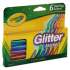 Crayola Glitter Markers, Medium Bullet Tip, Assorted Colors, 6/Set (588629)