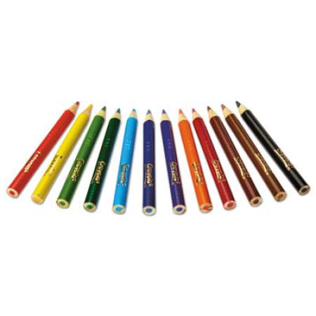 Crayola Short-Length Colored Pencil Set, 3.3 mm, 2B (#1), Assorted Lead/Barrel Colors, Dozen (684112)