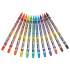 Crayola Twistables Colored Pencils, 2 mm, 2B (#1), Assorted Lead/Barrel Colors, Dozen (687408)