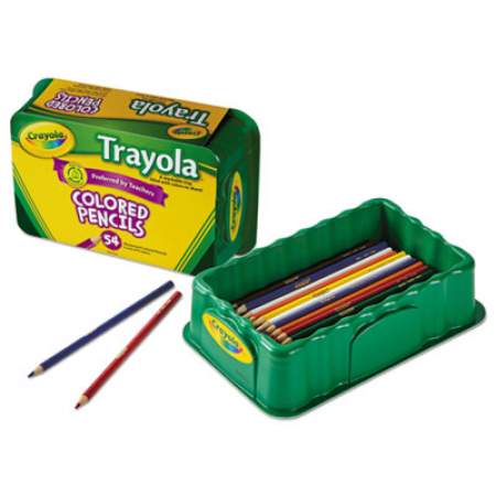 Crayola Trayola Nine-Color Pencil Set, 3.3 mm, 2B (#1), Assorted Lead/Barrel Colors, 54/Pack (688054)