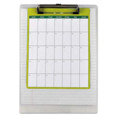 Saunders Plastic Clipboard, 0." Capacity, Holds 8.5 x 11 Sheets, Pearl (00442)