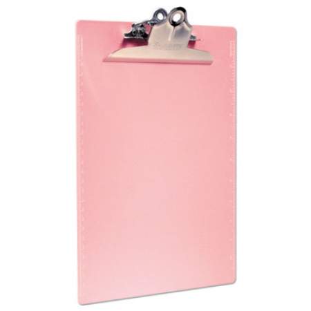 Saunders Recycled Plastic Clipboard with Ruler Edge, 1" Clip Cap, 8.5 x 11 Sheets, Pink (21800)