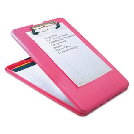 Saunders SlimMate Storage Clipboard, 1/2" Clip Capacity, Holds 8 1/2 x 11 Sheets, Pink (00835)