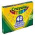Crayola Ultra-Clean Washable Markers, Fine Bullet Tip, Assorted Colors, 40/Set (587861)
