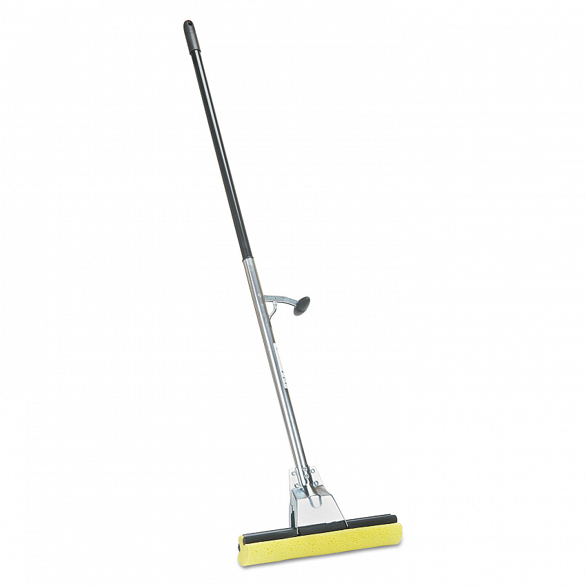 7920013837799, SKILCRAFT Industrial Steel Mop, 12" Yellow Cellulose Head, 52" Sliver Steel Handle (3837799)