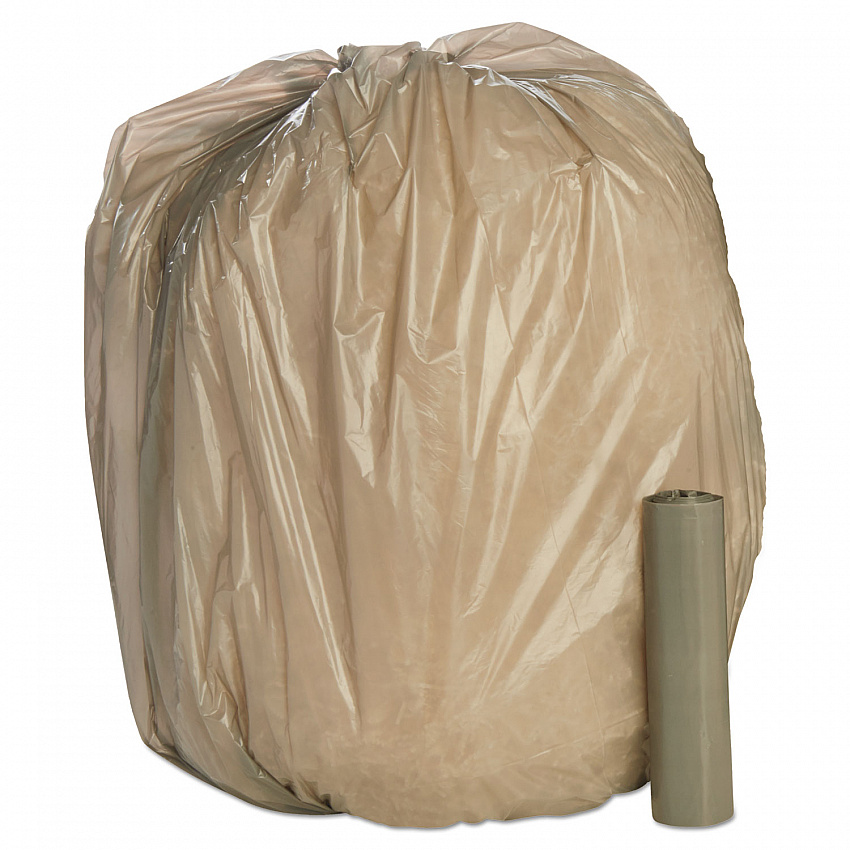 8105015171364, SKILCRAFT Trash Can Liner - Linear Low-Density, 60 gal, 1 mil, 38" x 58", Gray, Perforated Roll, 100/Box (5171364)