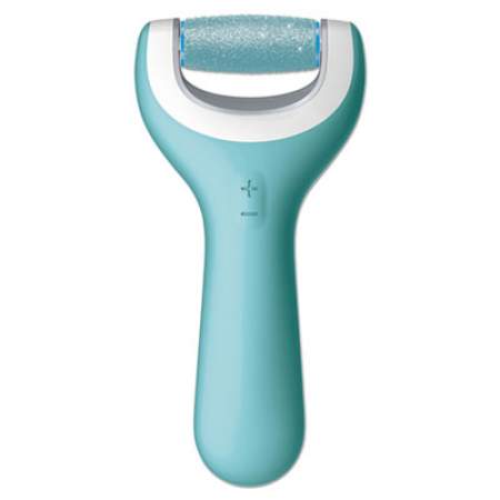AMOPE PEDI PERFECT WET AND DRY RECHARGEABLE FOOT FILE, AQUA/WHITE, 6/CARTON (95139)