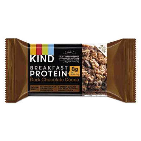 KIND Breakfast Protein Bars, Dark Chocolate Cocoa, 50 g Box, 8/Pack (25954)