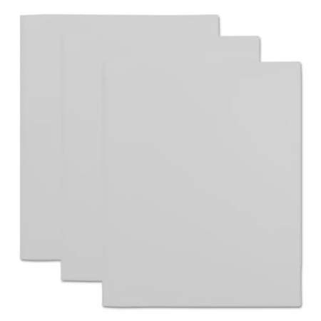 Universal Two-Pocket Plastic Folders, 100-Sheet Capacity, 11 x 8.5, White, 10/Pack (20544)