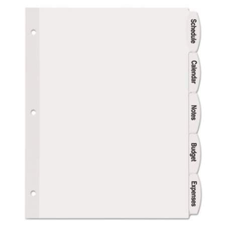 Avery Big Tab Printable White Label Tab Dividers, 5-Tab, Letter, 20 per pack (14434)