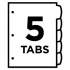 Avery Big Tab Printable Large White Label Tab Dividers, 5-Tab, Letter, 20 per pack (14440)